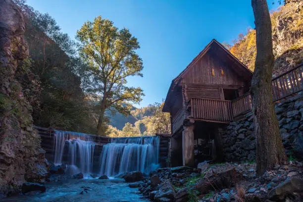Watermill from Rudaria -Eftimie Murgu - village from Romania, Unesco world heritage.