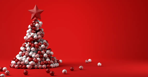 istock Christmas banner. Xmas background with christmas tree with red balls. 1301256910