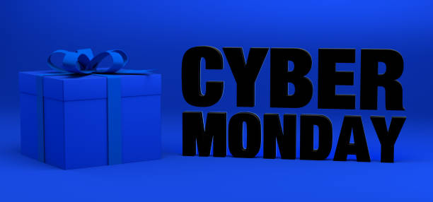 istock Cyber ​​monday banner. Background with text and shopping cart. 1301257801