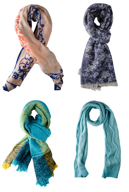 istock scarf summer. multicolored scarf. Scarf top view 1301259724