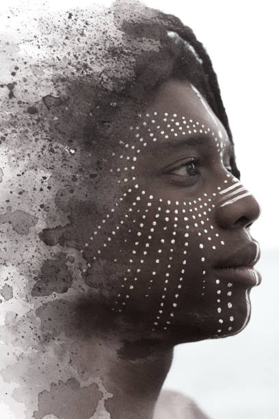 istock A profile portrait disappearing as a paint 1301261515