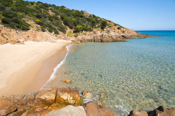 istock white sand and crystal clear waters at Del Morto beach, Chia 1301269585