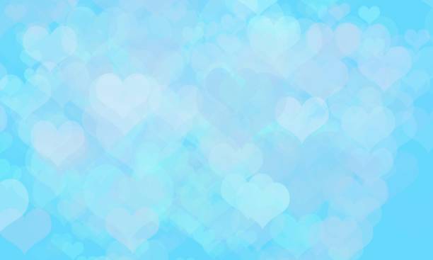 istock Blue hearts on a blue background 1301275125
