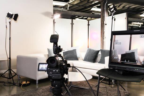 istock Behind the Scenes while Filming on a Television Set 1301275807
