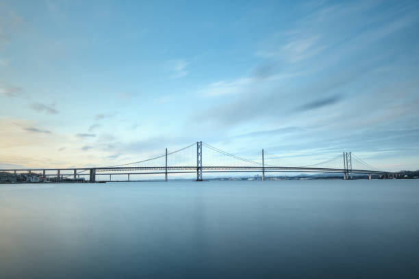 istock Two bridges against the blue sky 1301279062