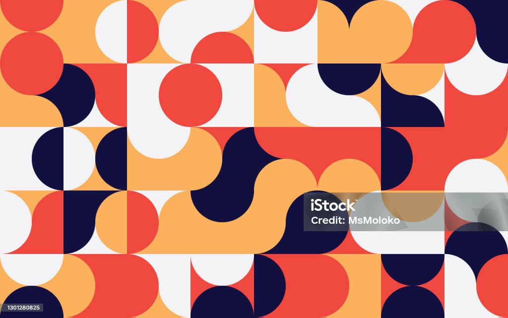 Simple Color Pattern Examples Simple Geometric Vector Pattern Bright Color Palette Stock Illustration ...