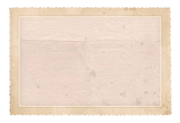 Old photo frame. Vintage paper. Retro card Old photo frame. Vintage paper. Retro card. Isolated on white bivalve photos stock pictures, royalty-free photos & images