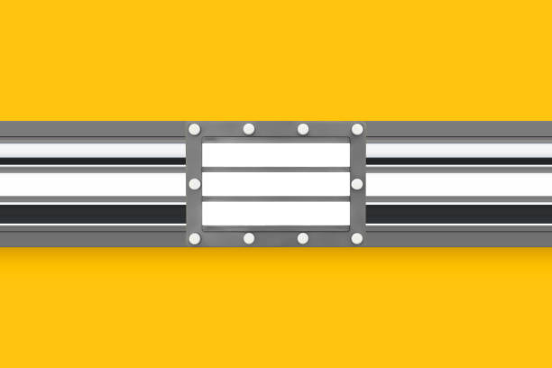 istock Gray empty light box on vibrant yellow background. Mockup template with text space. Trendy colors of 2021 1301283073