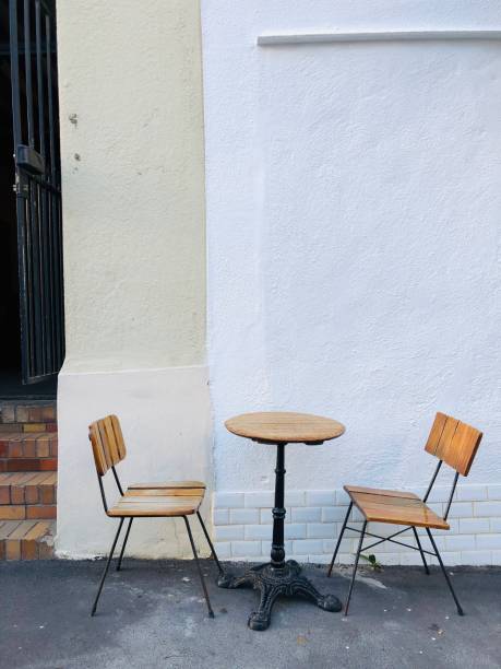 istock Exterior seats in front of a cafe 1301290669