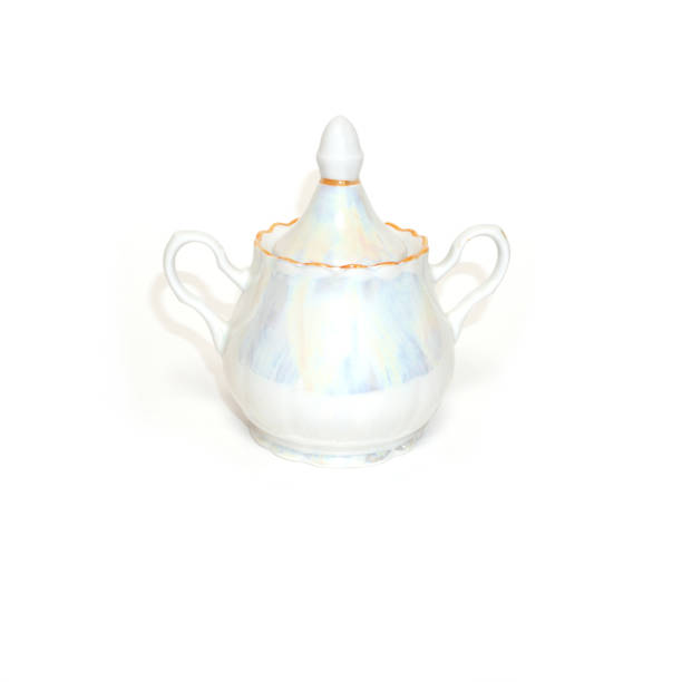 istock Soviet ceramic teapot porcelain isolated on white background 1301292847