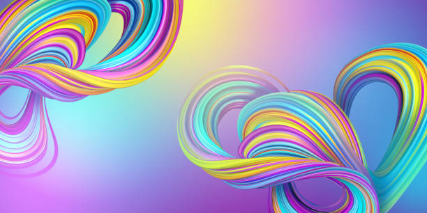 istock digital illustration, abstract background with neon tangled lines, artistic horizontal wide wallpaper 1301295326