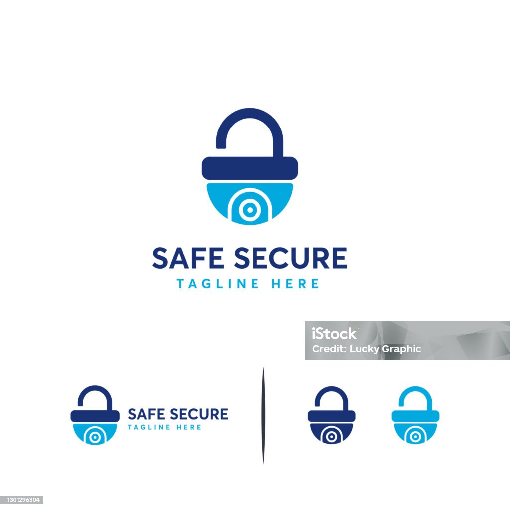 Safe Secure Designs Concept Vector Secure Camera Template Stock ...