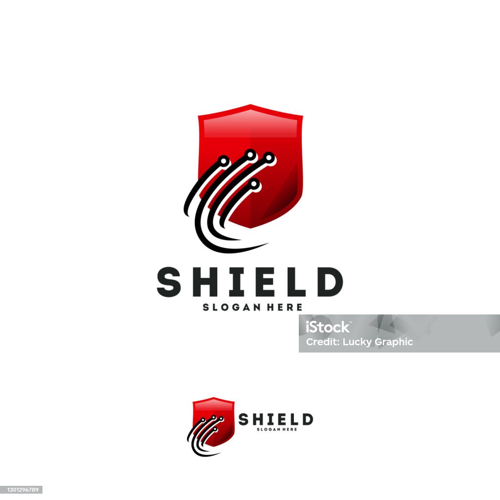 Technology Shield Designs Concept Vector Shield Secure Template Stock ...