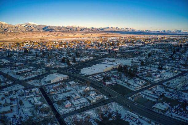 istock Aerial View of Ely, Nevada in Winter 1301299249