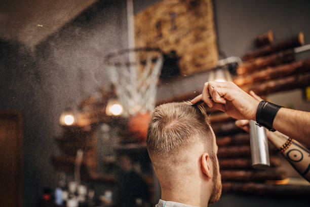 istock Man at the hair salon 1301300959
