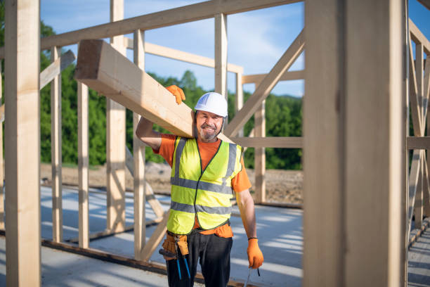 istock Portrait of a smiling senior builder at the construction site. 1301308496
