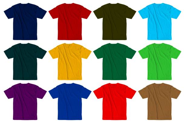 istock t shirt template, mockup set colors for men 1301312954