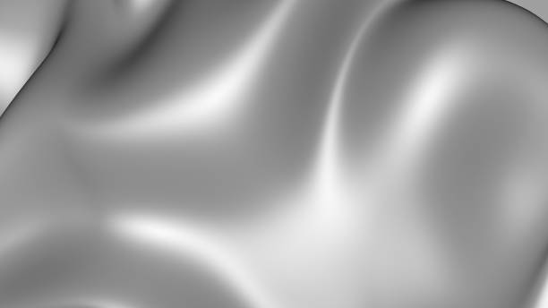 istock Gray 3D dynamic abstract liquid light and shadow artistic gradient wavy futuristic texture pattern background 1301315090