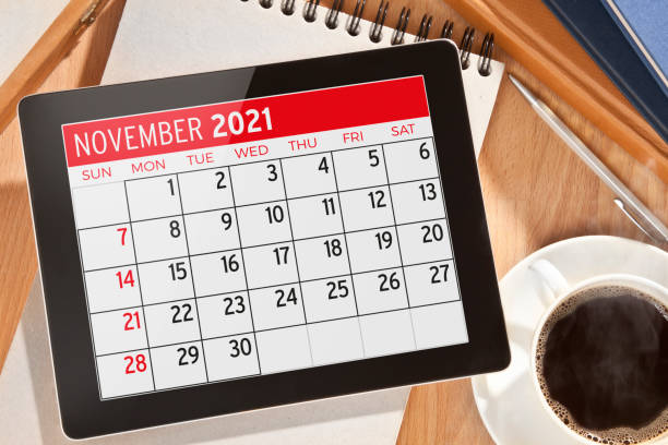 Calendar on Digital tablet