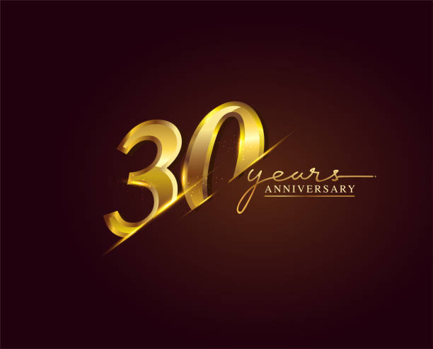 30 Years Anniversary Logo Golden Colored isolated on elegant background, vector design for greeting card and invitation card 30 Years Anniversary Logo Golden Colored isolated on elegant background, vector design for greeting card and invitation card 30th anniversary stock illustrations