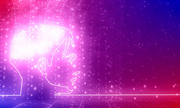 istock Silhouette of a female head. 1301350089