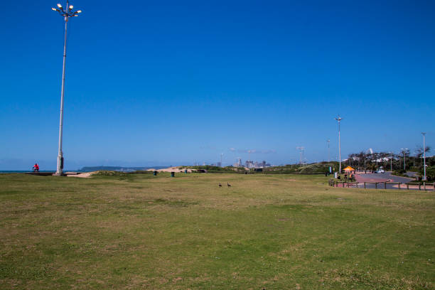 istock Open Stretch of Grass Leading onto Beach, Durban 1301350905