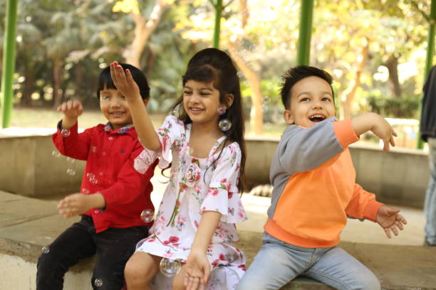 Children, outdoor, playing with friends