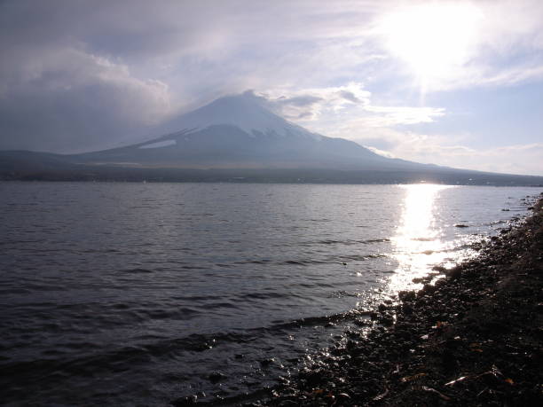 istock Mt. Fuji where a coat of snow was done 1301354773
