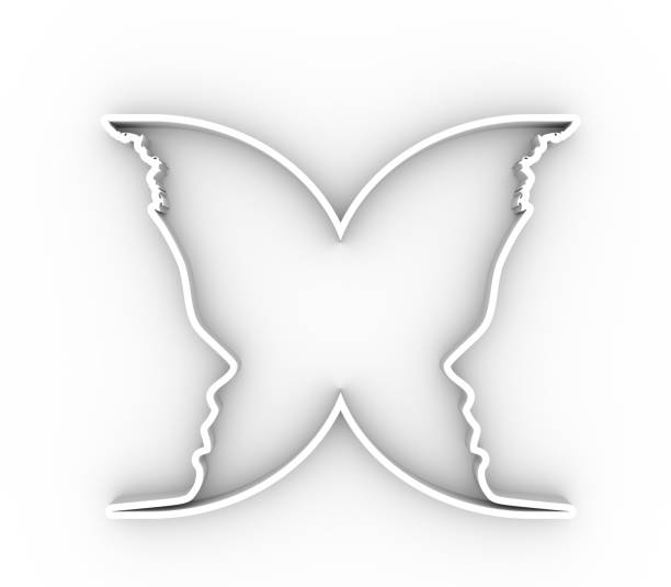 istock Silhouettes of two head. 1301355586