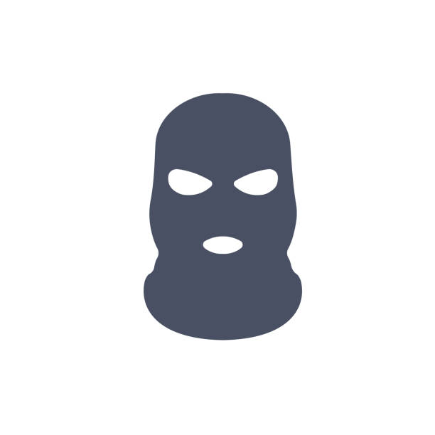 balaclava - mask evil face mask terrorism stock illustrations