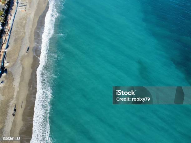 Sea Waves Shot From Above By The Dji Mini2 Drone Stock Photo - Download Image Now - Above, Aerial View, Backgrounds