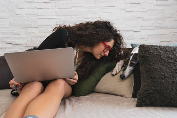 istock young woman is working at home 1301362174