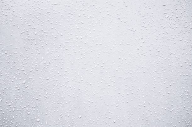 fondos de color blanco gris con patrón de gotas de rocío heladas por todas partes - condensation fotografías e imágenes de stock