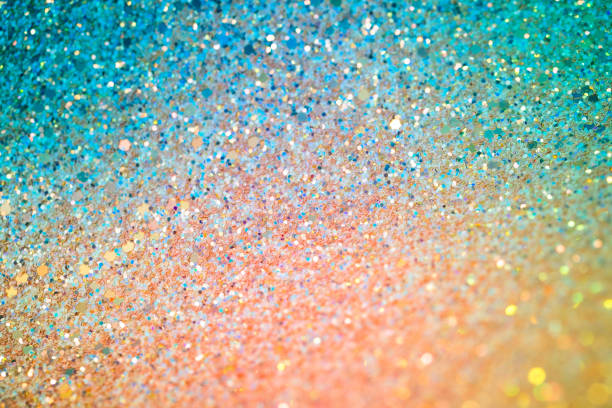 istock Shining yellow and blue background, abstract glitter paper 1301363012