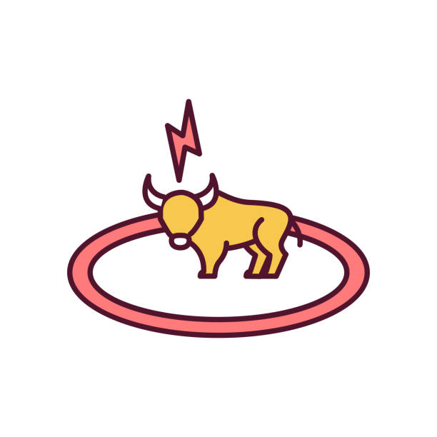 Bull Fighting Rgb Color Icon Stock Illustration - Download Image Now - Animal Wildlife, Rodeo, Abuse - iStock Bull Fighting Rgb Color Icon Stock Illustration - Download Image Now - Animal Wildlife, Rodeo, Abuse - iStock