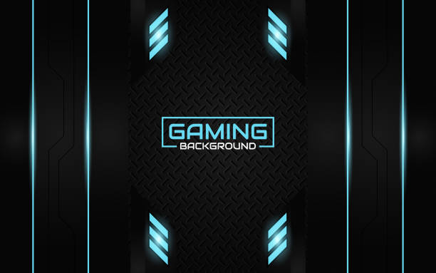 Abstract Futuristic Geometric Black And Blue Gaming Background With Modern  Esport Shapes Vector Design Template Technology Concept Stock Illustration  - Download Image Now - iStock