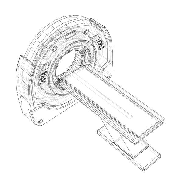 Open Rmi Machien Drawing Mri Machine Drawing Vectoriels et illustrations libres de droits - iStock