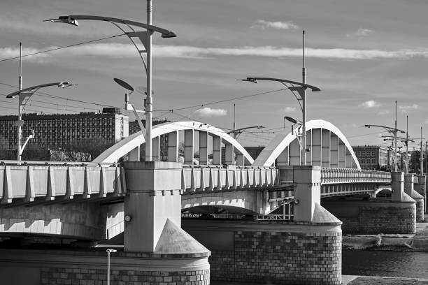 istock Steel structure of the bridge on the Warta River 1301377714