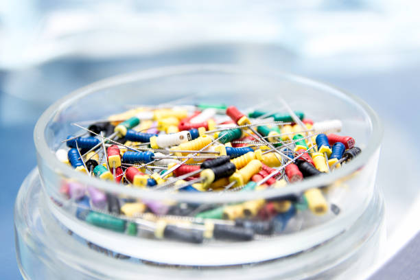 istock Dental tools in the glass round box 1301381785
