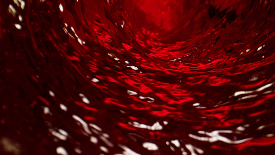 Abstract whirl shape of red wine, mixing liquid concept.