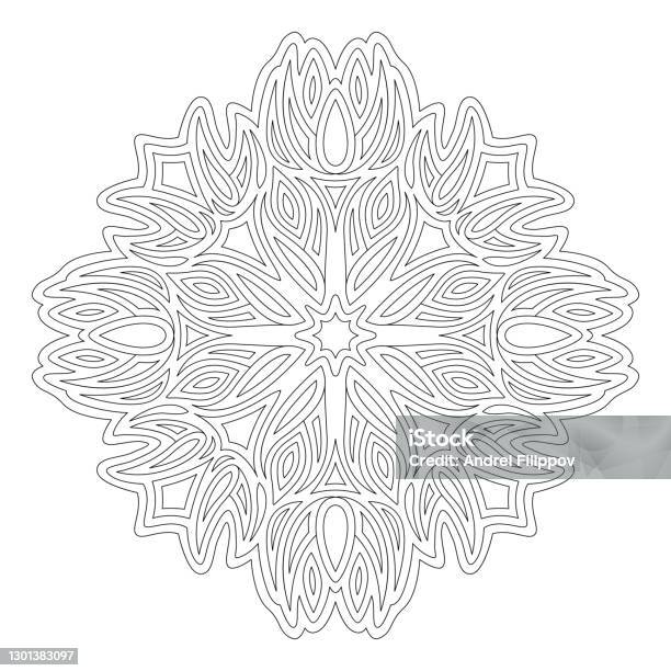 Line Drawing Pattern Coloring Line Art For Coloring Book With Abstract Pattern Stock Illustration ...