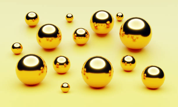 istock 3d balls with shadow on yellow background 1301383234