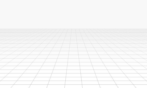 perspektivní mřížka - podlaží architektonický prvek stock ilustrace