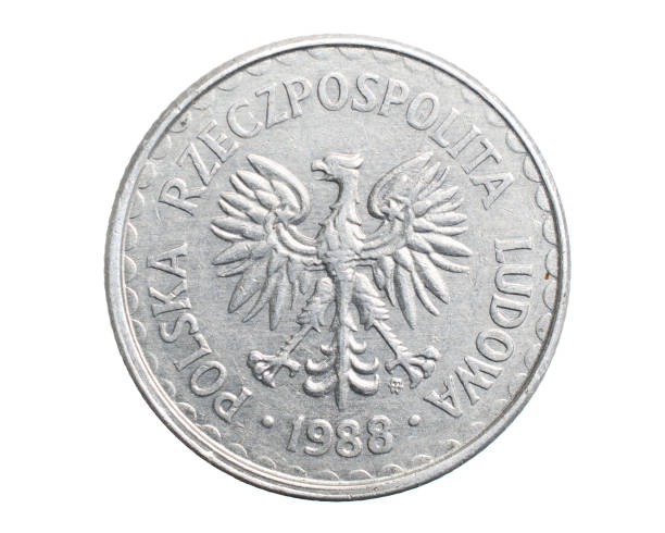 istock one Polish zloty coin on a white isolated background 1301386834