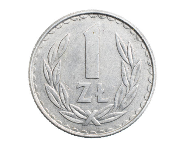 istock one Polish zloty coin on a white isolated background 1301386891