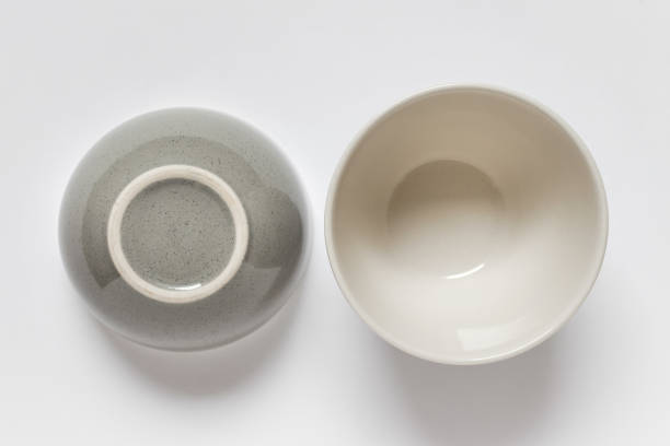 istock Round porcelain dish bowl template mockup 1301393950