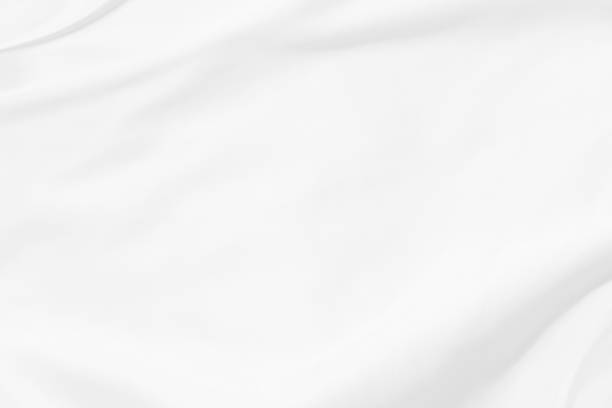 istock Clean woven beautiful soft fabric abstract smooth curve shape decorative corner fashion textile white background 1301398914