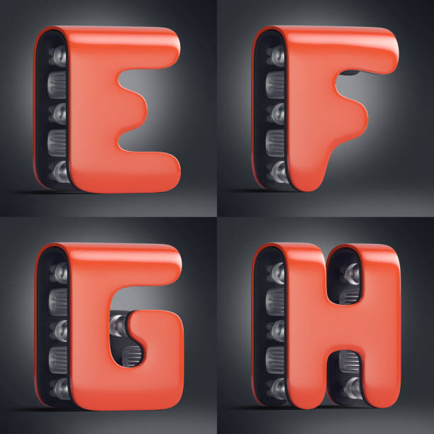istock 3d rendered font set in futuristic cyberpunk style 1301402338
