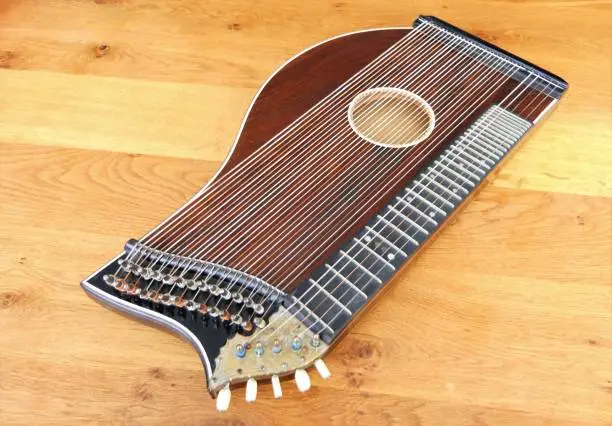 Concert Zither, antique stringed musical instrument