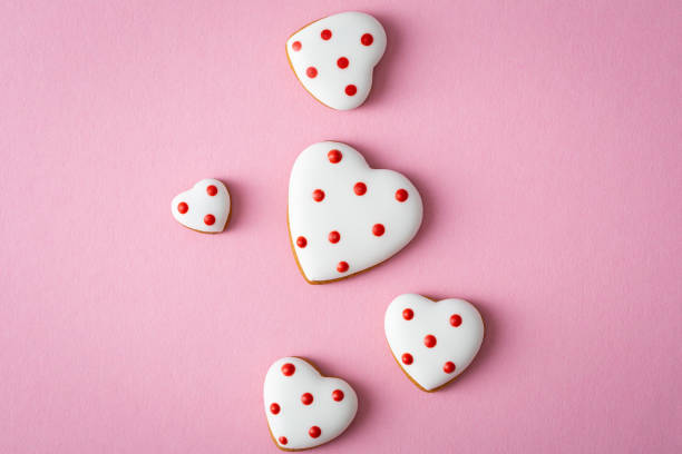 istock Set of  hearts on pink surface, copy space, Valentines day concept 1301406645